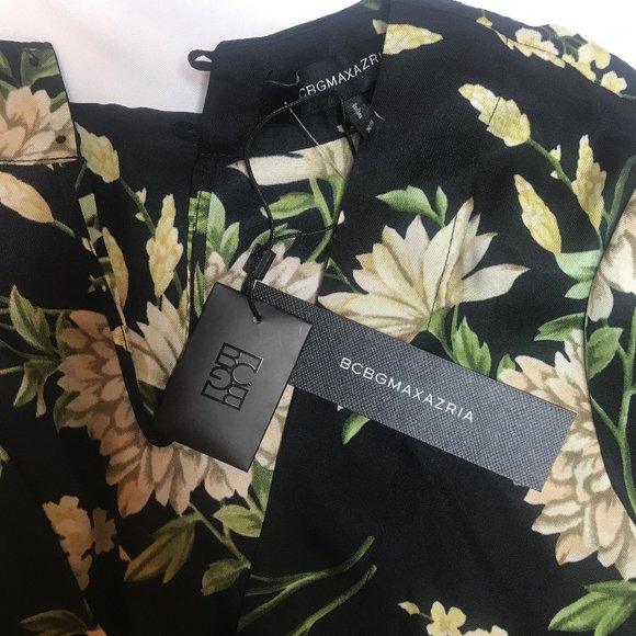 NWT BCBGMAXAZRIA Long Sleeve V-Neck Jumpsuit - Picture 8 of 11